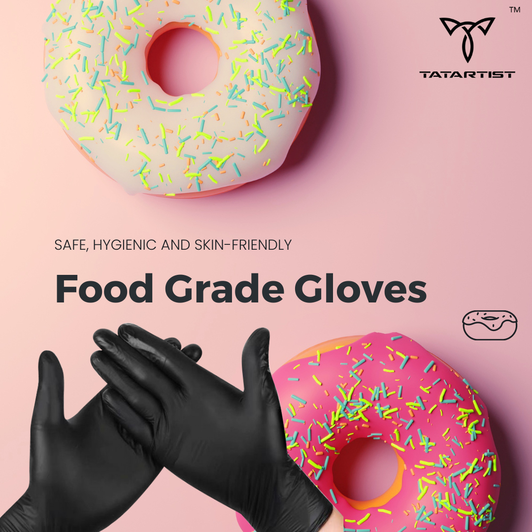 Food grade nitrile gloves for tattoo artist