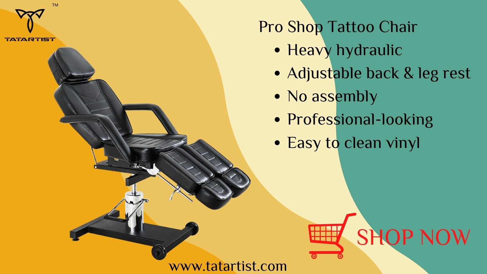 Hydraulic adjustment is very good TatArtist tattoo bed