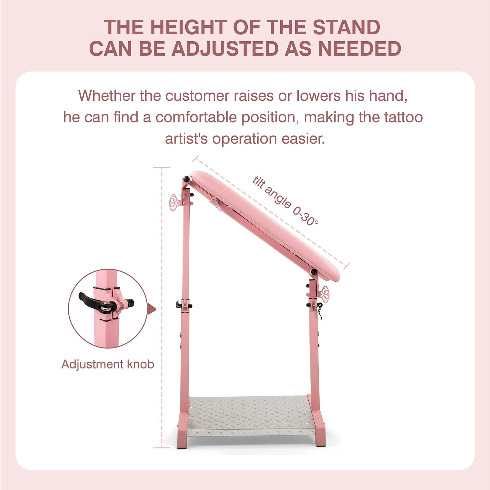 【USA】Pink Tattoo XL Hand Rest for Tattoo Studio