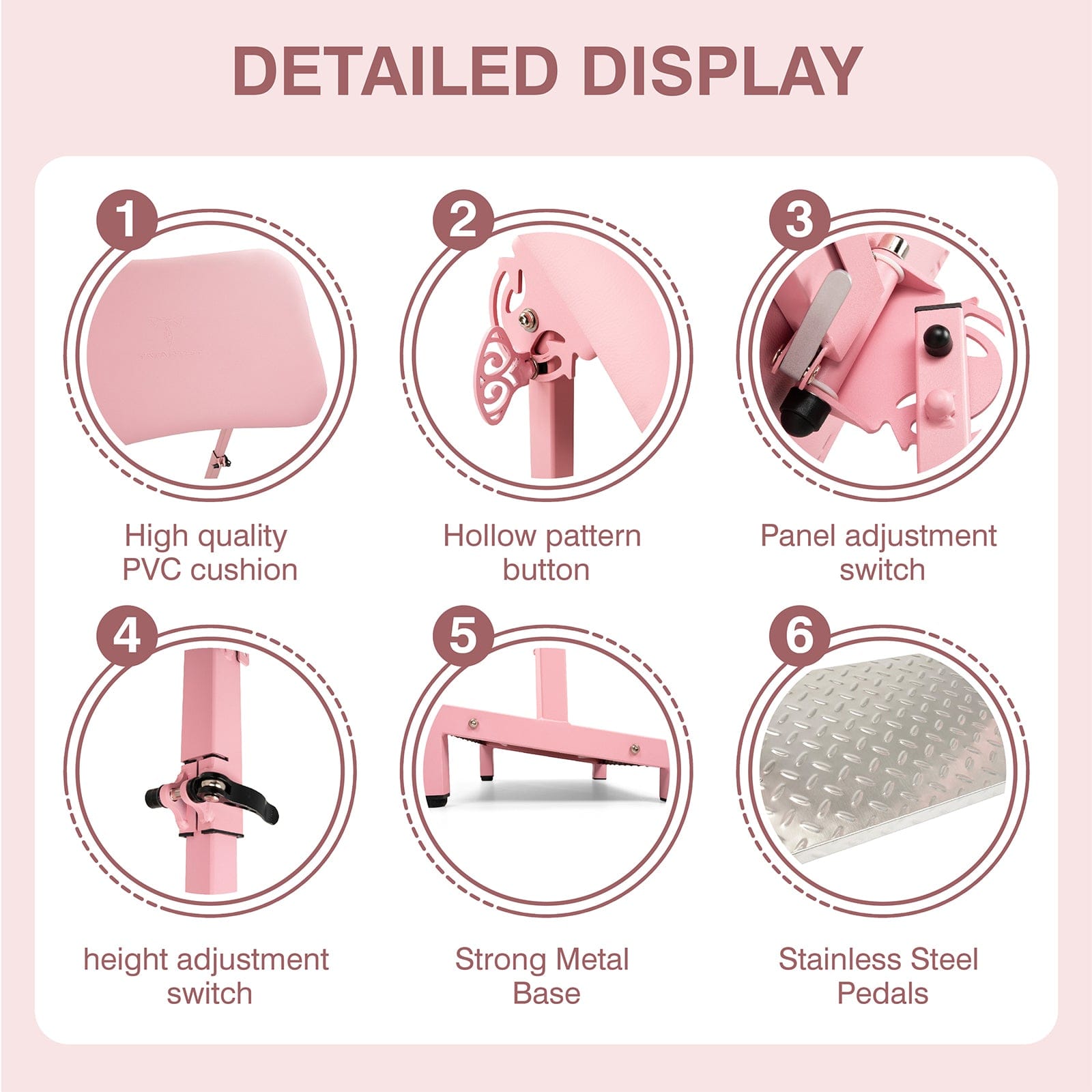 【USA】Pink Tattoo XL Hand Rest for Tattoo Studio