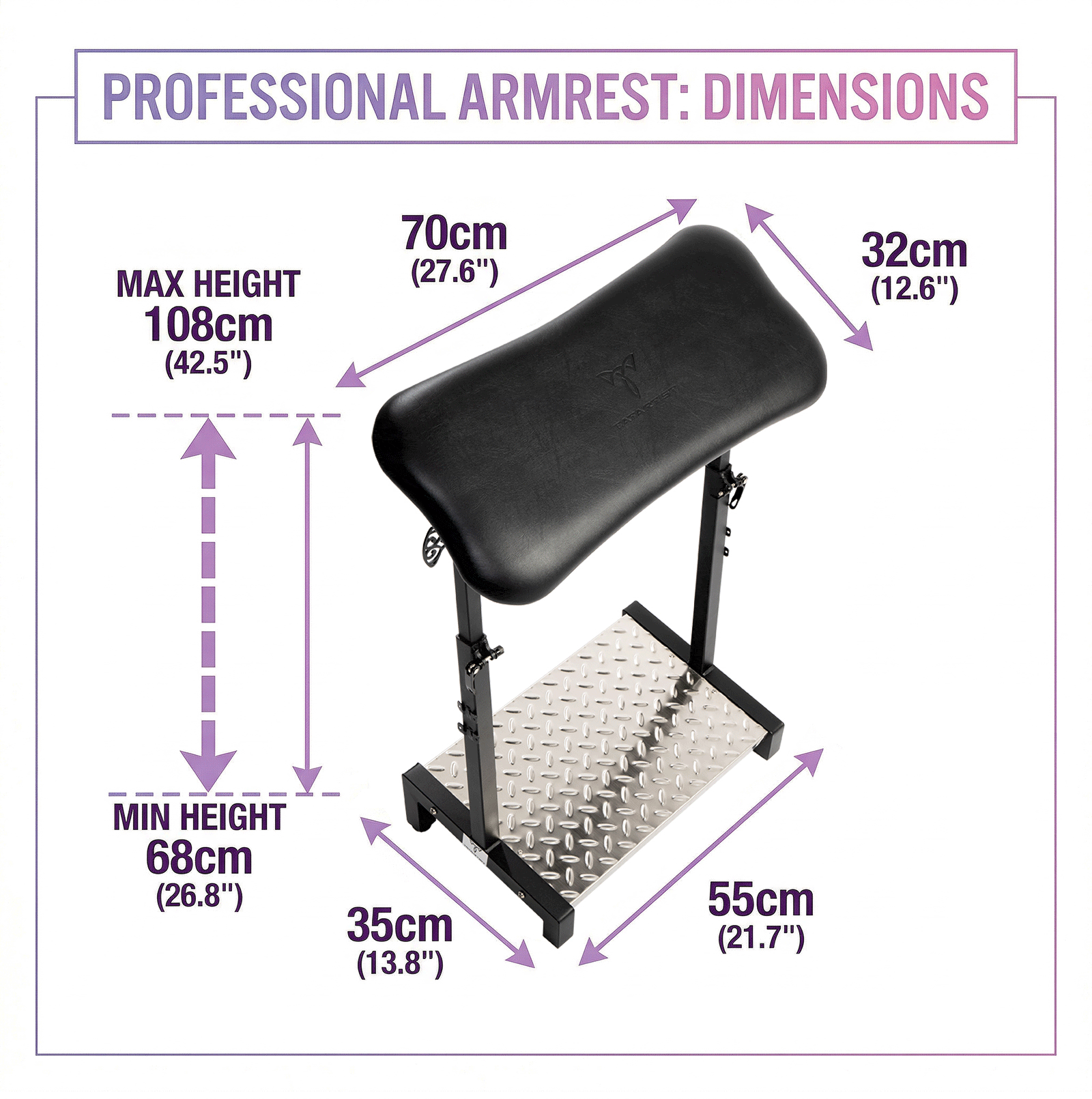 【CA】Silla hidráulica para cliente con reposapiés XL y silla para artista