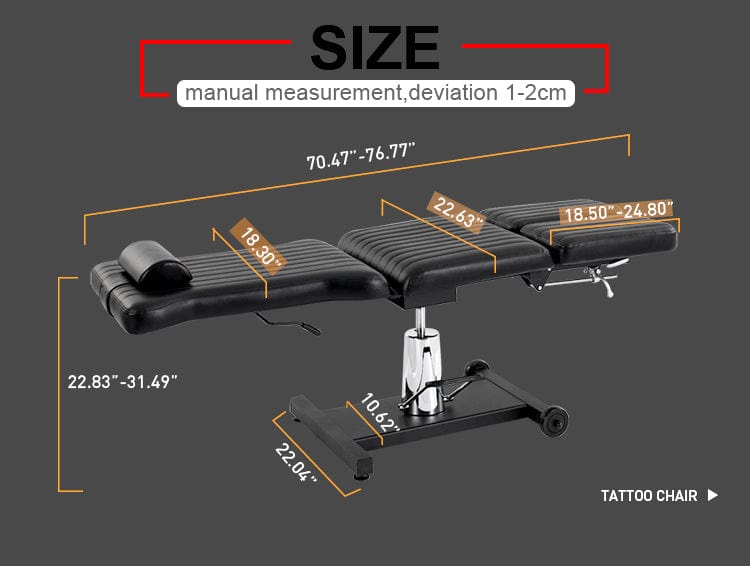 【México】Silla hidráulica para cliente de tatuaje con pierna dividida TA-TC-11