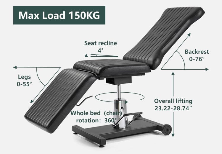 【CA】Spacious Reclining Tattoo Client Chair TA-TC-12