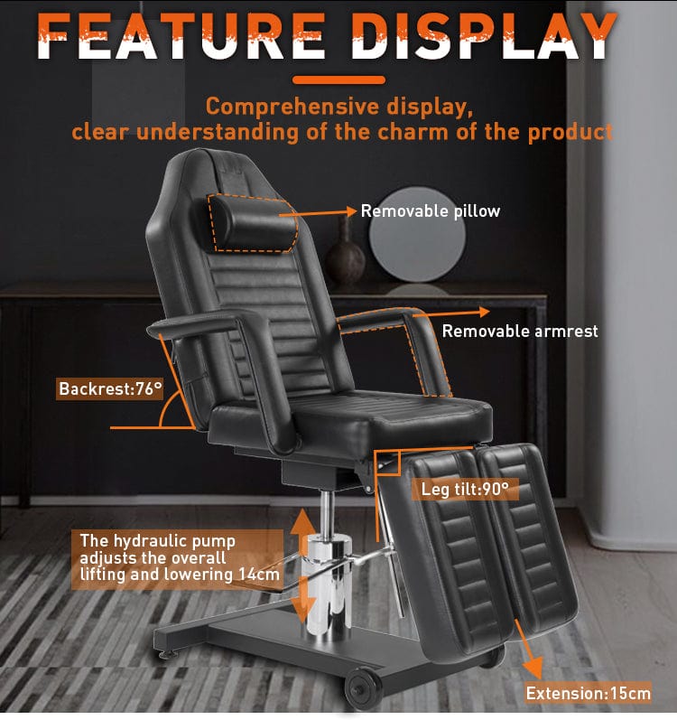 【México】 Silla para cliente de tatuaje hidráulico de estilo simple TA-TC-22C