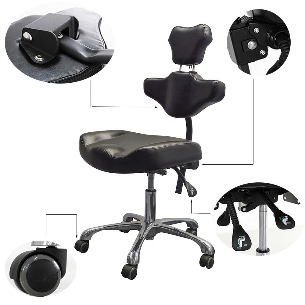 【Mexico】Tattoo master stool with backrest arm holder TA-AC-03