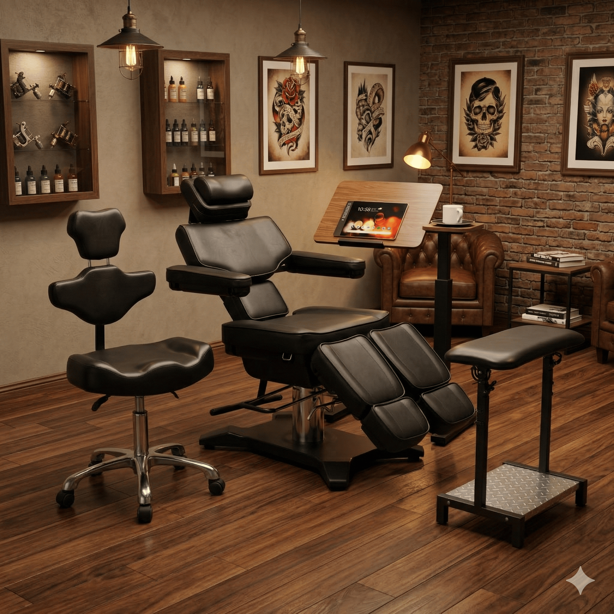 【USA】Perfect Space Coordination: 4-Piece Premium Tattoo Furniture Bundle