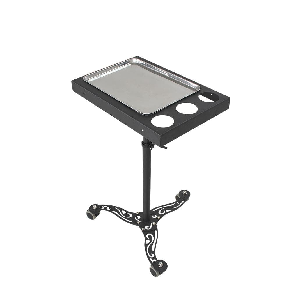 【USA】Portable Rolling Tattoo Workstation Stainiess Steel Tattoo Ink Tray Table TA-WS-16