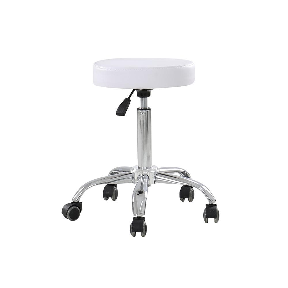 【USA】Beauty Salon Chair Stool Spa Chair Tattoo Chair Stool White