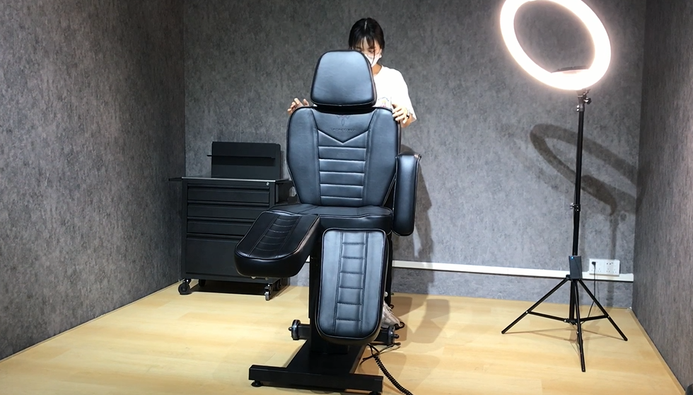 How to use Vertical Lift Electric Tattoo Client Chair