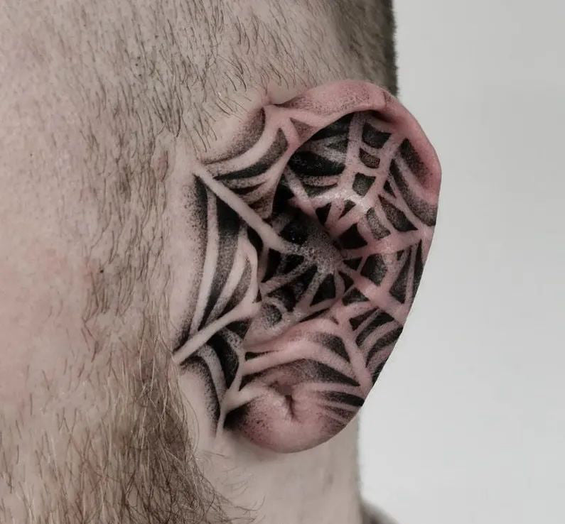 Which part of the body has the least tattoos?
