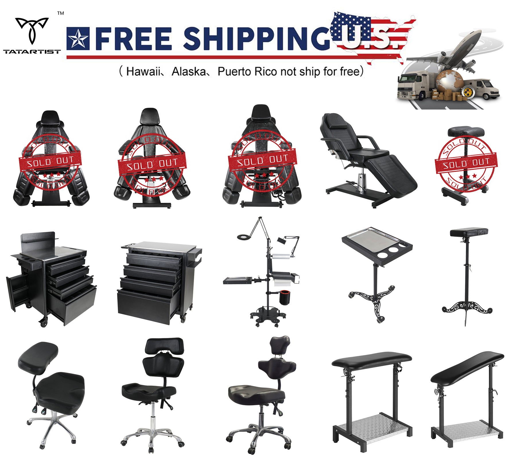 Tattoo furniture free shipping U.S.