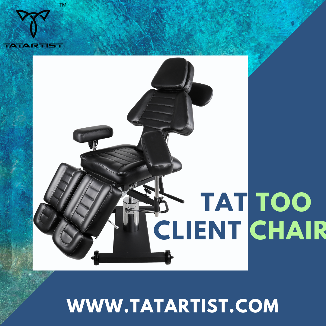 Mute rotating hydraulic tattoo client chair