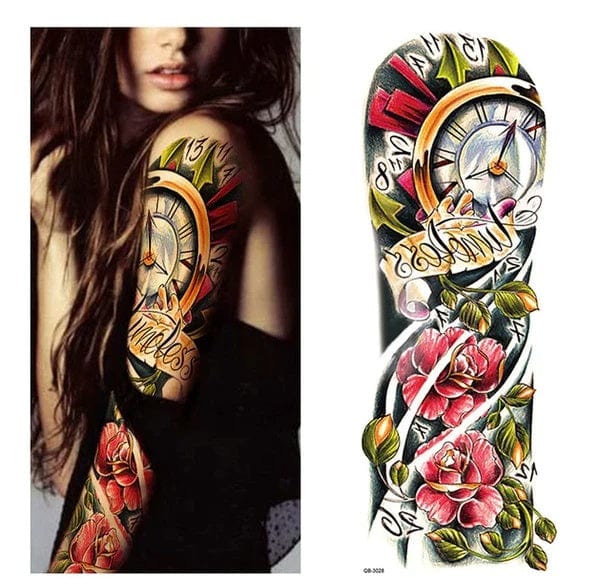 Large Temporary Tattoos (5-Pack) - Full Arm Sleeve Body Art for Men & Women - Waterproof & Long-Lasting