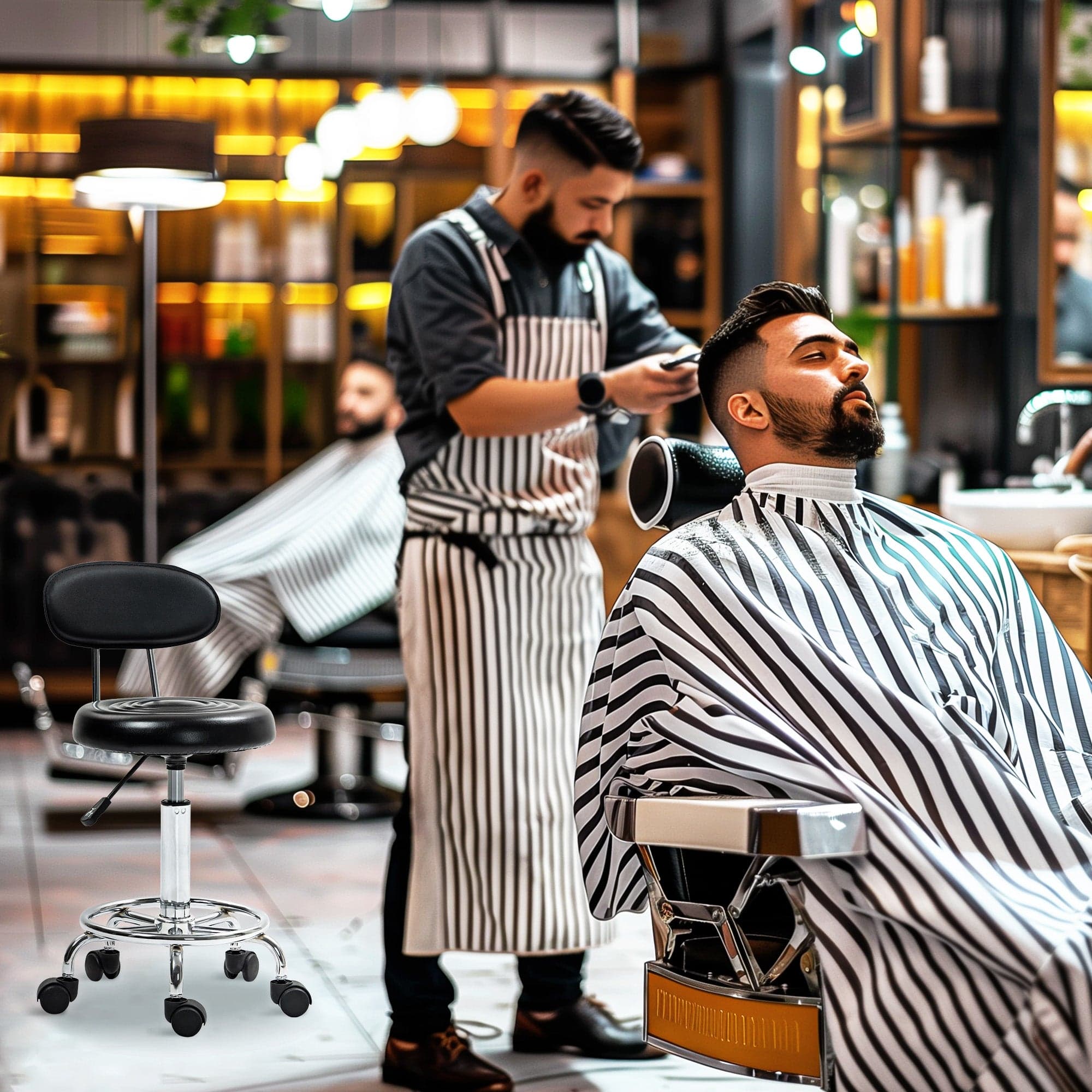 【EU】TATARTIST Tätowierer-Drehstuhl mit Höhenverstellung