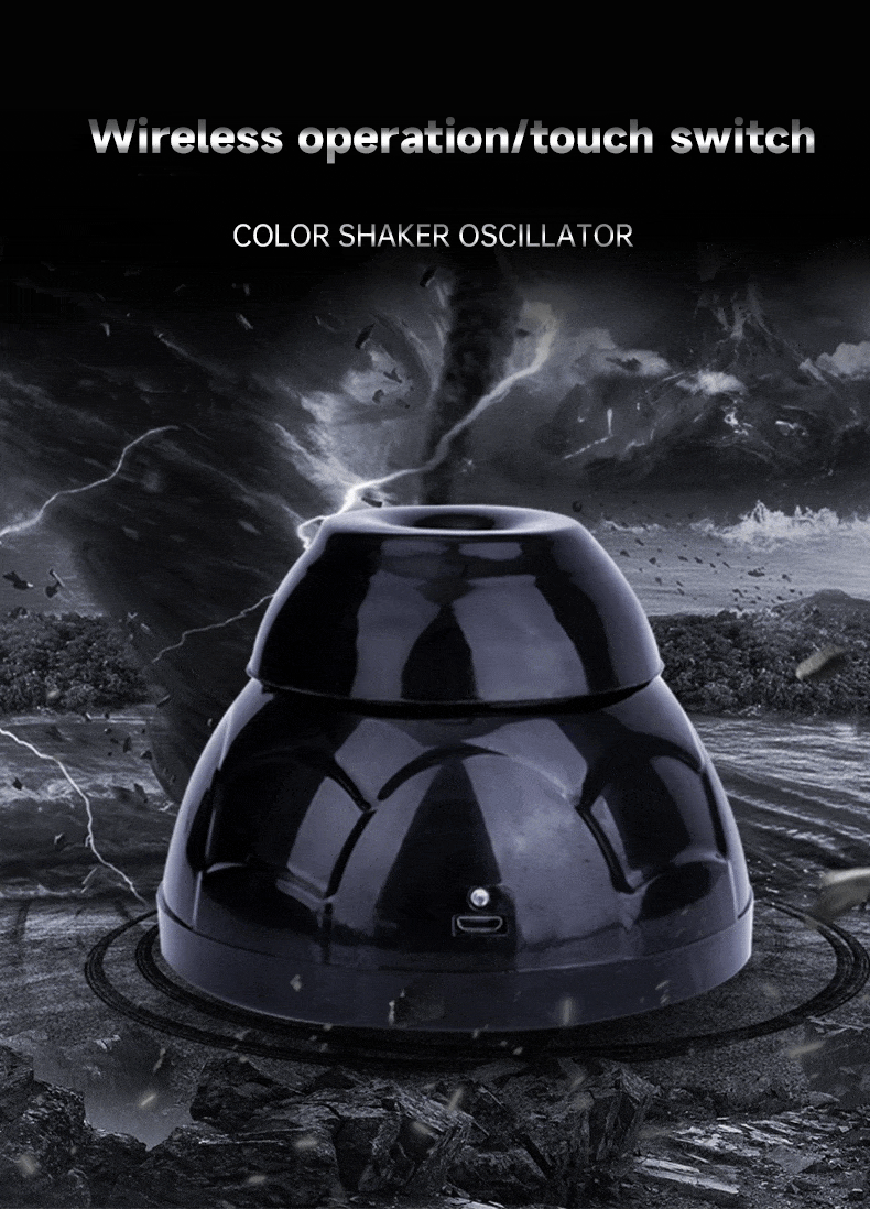 TATARTIST Tattoo Wireless Mini Vortex Mixer Shake Oscillator Color Blender Auxiliary Lacquer Shaker Pigment Shaker Ink Mixer Tattoo Tools (Black)
