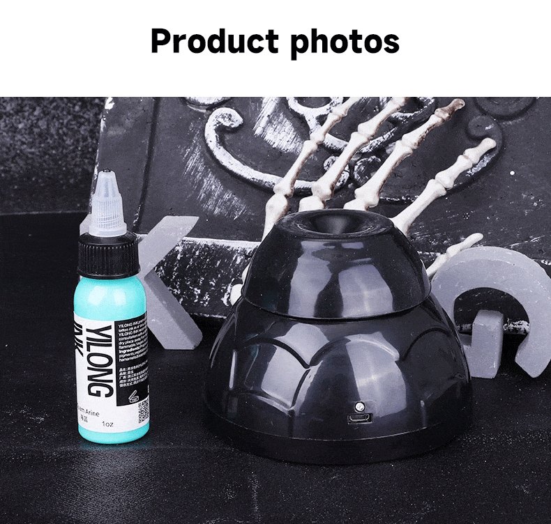 TATARTIST Tattoo Wireless Mini Vortex Mixer Shake Oscillator Color Blender Auxiliary Lacquer Shaker Pigment Shaker Ink Mixer Tattoo Tools (Black)