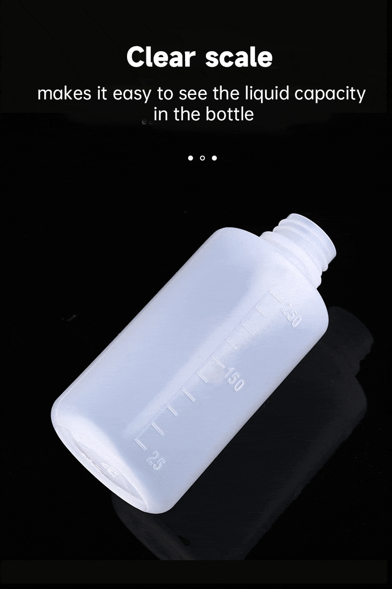 500ML Long Nozzle Tattoo Rinse Bottle 10 pcs – PE Material with Scale Markings