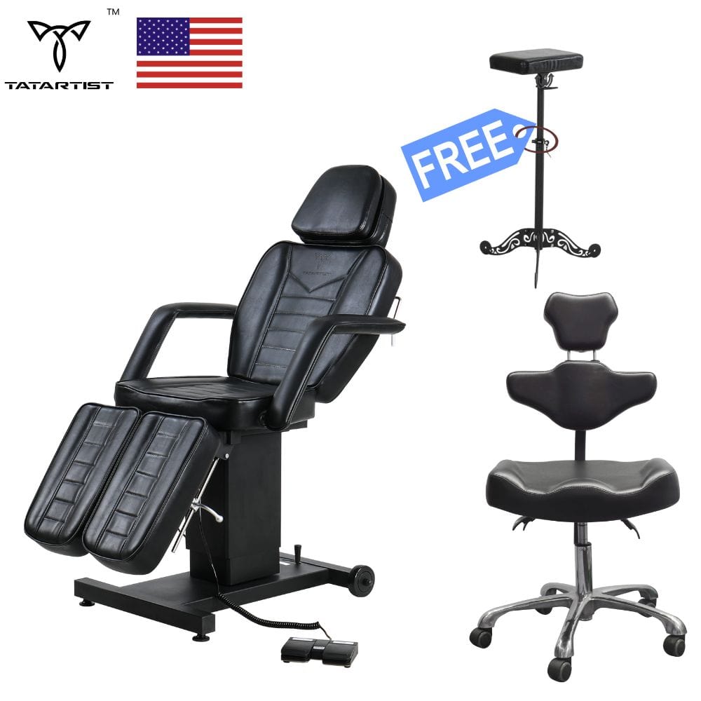 Buy Electric Tattoo Chair TA-TC-07 set get FREE tattoo armrest TA-AM-09