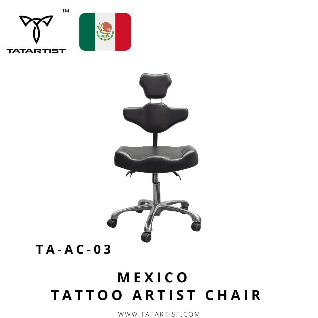 【Mexiko】Tattoo-Master-Hocker mit Rückenlehnen-Armhalter TA-AC-03