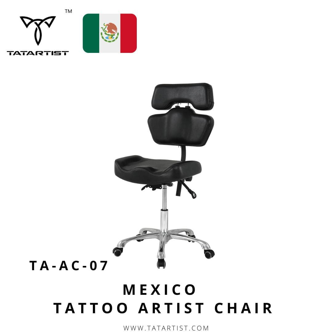 【Mexiko】 Schwarzer ergonomischer hydraulischer Tattoo-Stuhl TA-AC-07