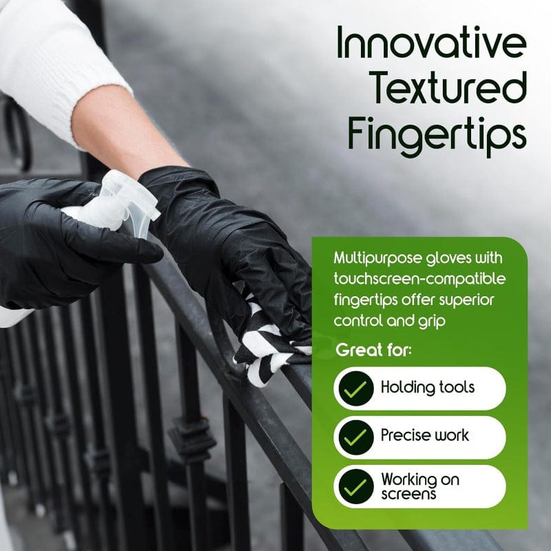 Black Disposable Nitrile Gloves for Tattoo Artists XXL Size
