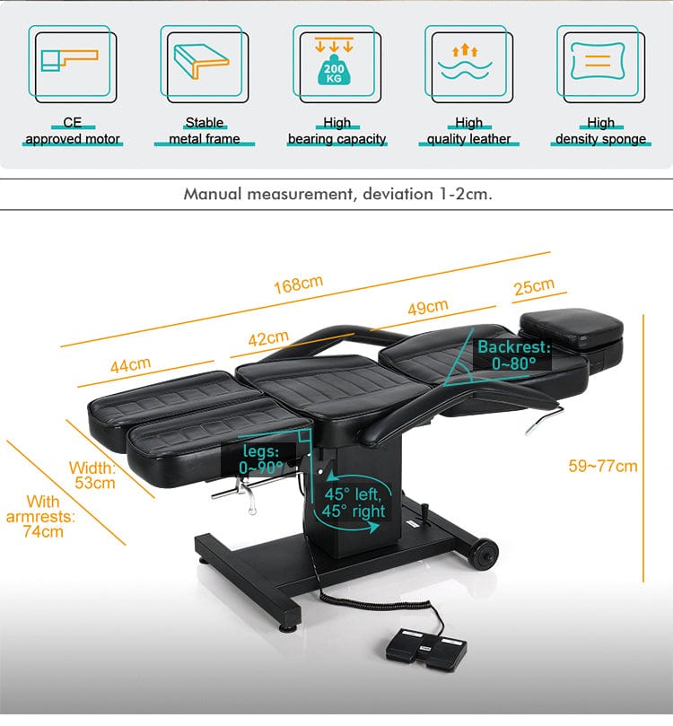 【CA】Vertical Lift Electric Tattoo Client Chair TA-TC-07