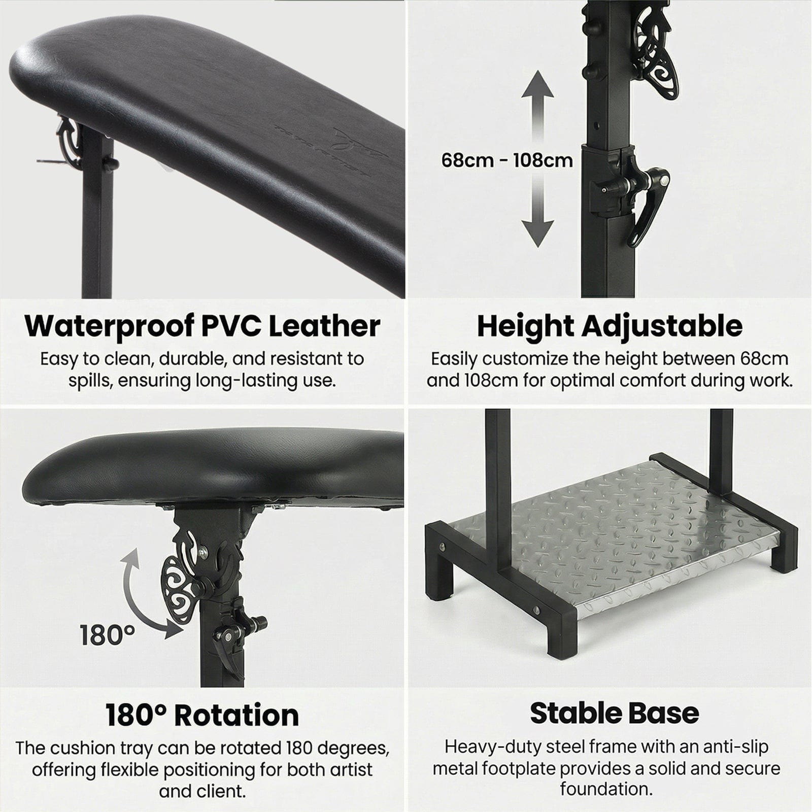 【USA】Heavy Duty Tattoo Hand Rest, Adjustable Holder For Tattoo Studio TA-AM-20