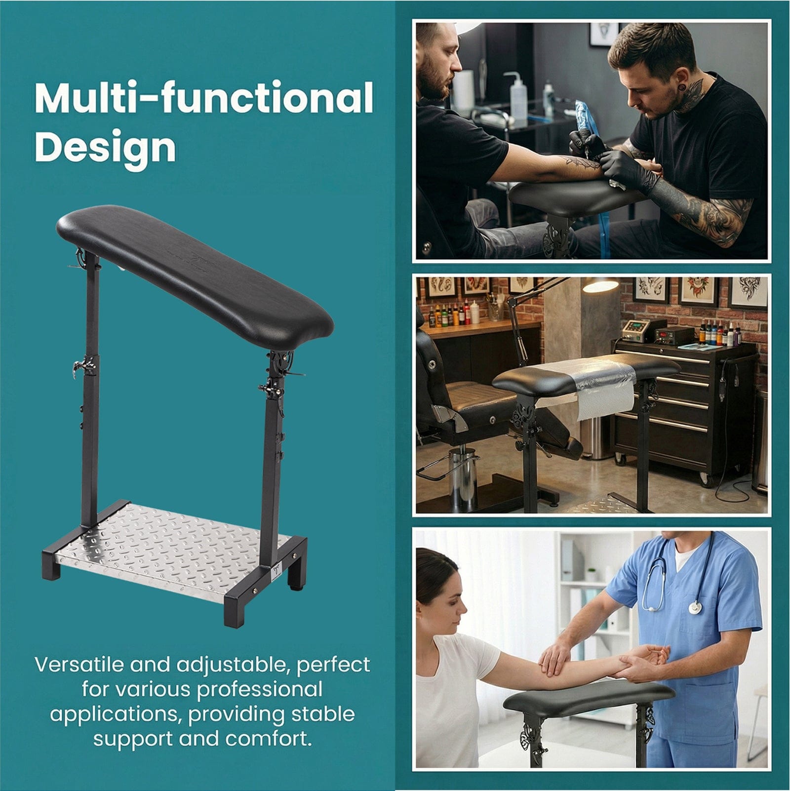 【USA】Heavy Duty Tattoo Hand Rest, Adjustable Holder For Tattoo Studio TA-AM-20