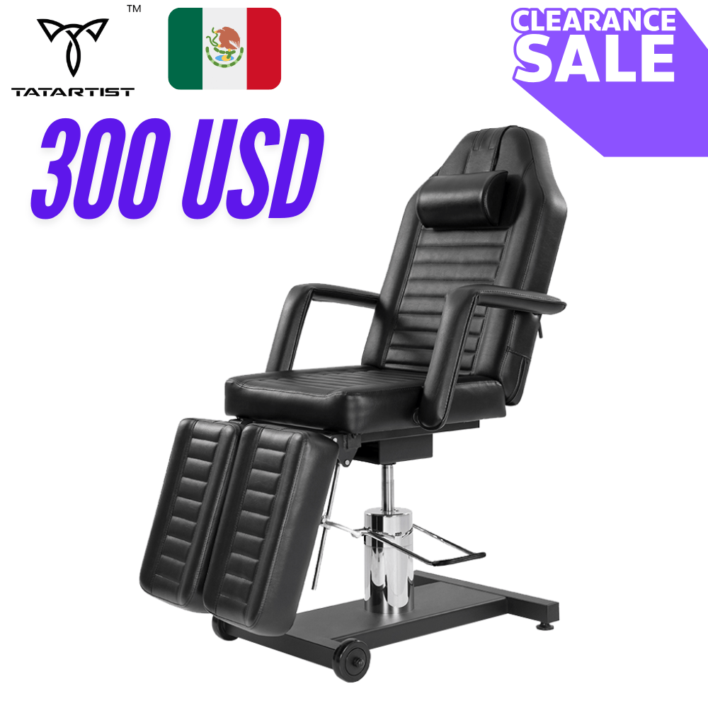 【México】 Silla para clientes de tatuajes, estilo simple, hidráulica TA-TC-22C
