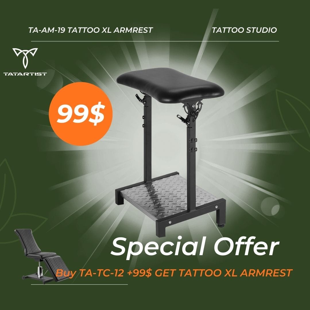 【USA】New Spacious Adjustable Reclining Tattoo Client Bed TA-TC-12