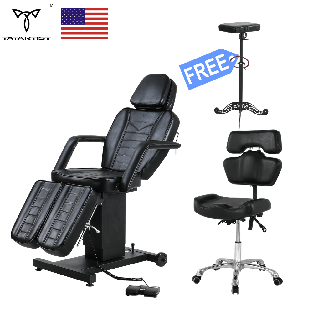 Buy Electric Tattoo Chair TA-TC-07 set get FREE tattoo armrest TA-AM-09
