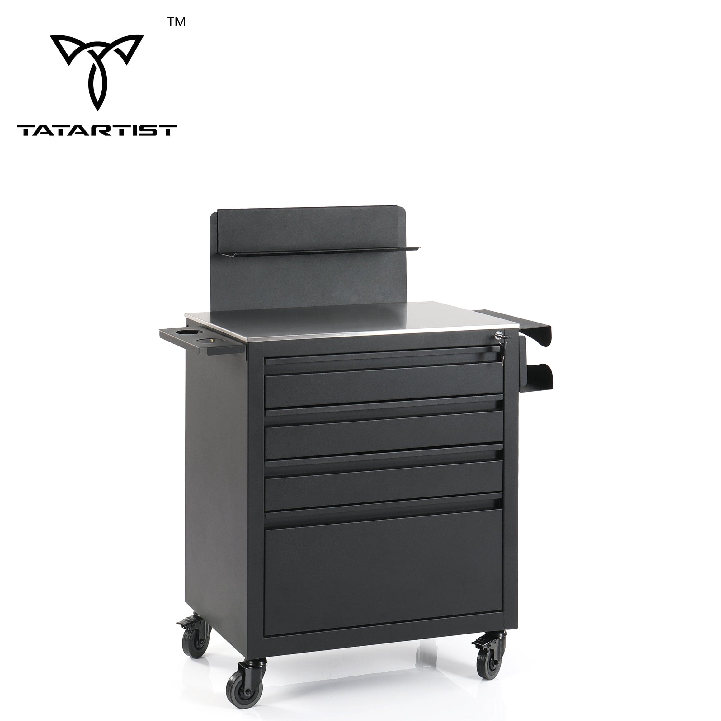 【México】Mesa de escritorio para estación de trabajo de tatuajes con 3 cajones TA-WS-03