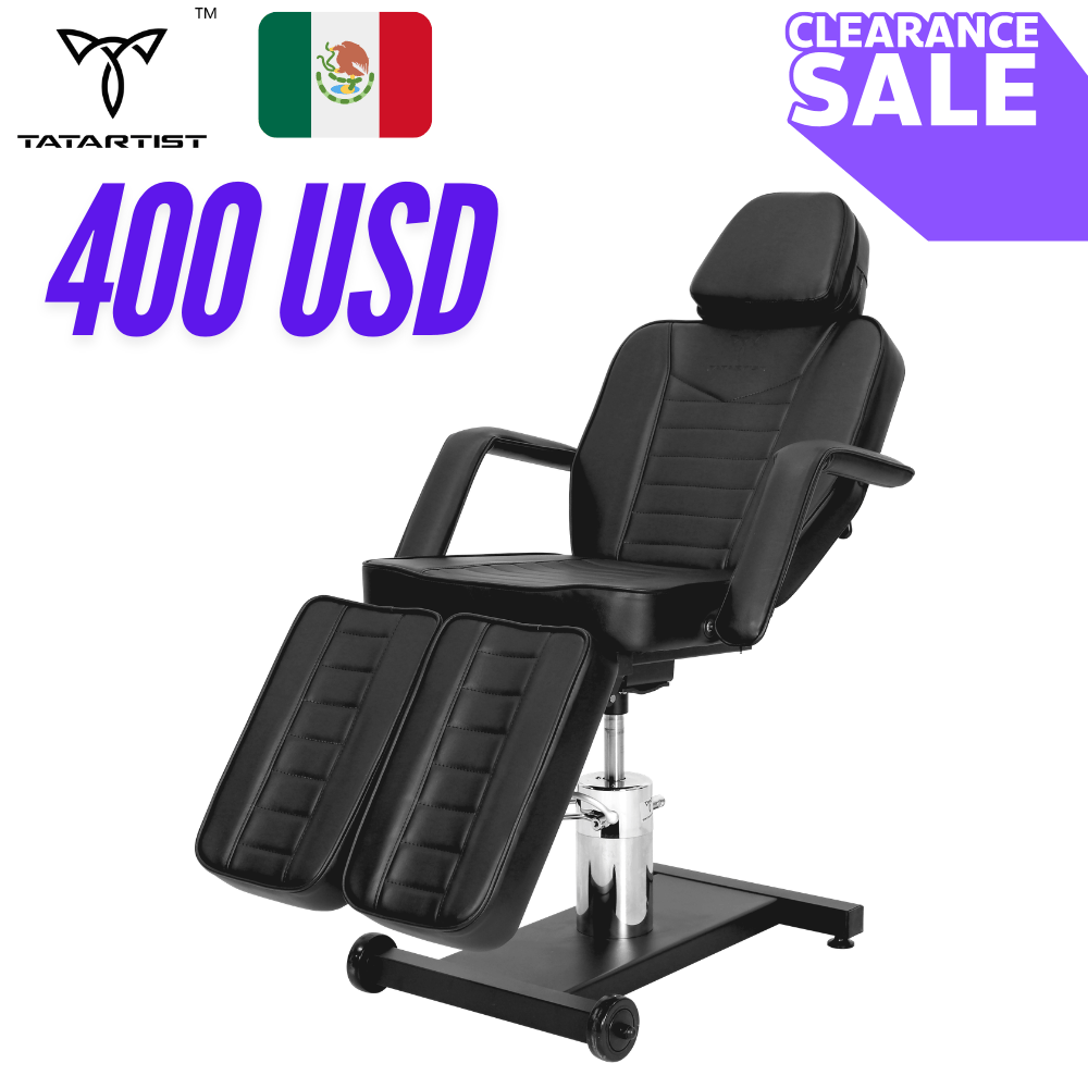 【México】Silla Hidráulica Clásica para Cliente de Estudio de Tatuajes TA-TC-04 Pro