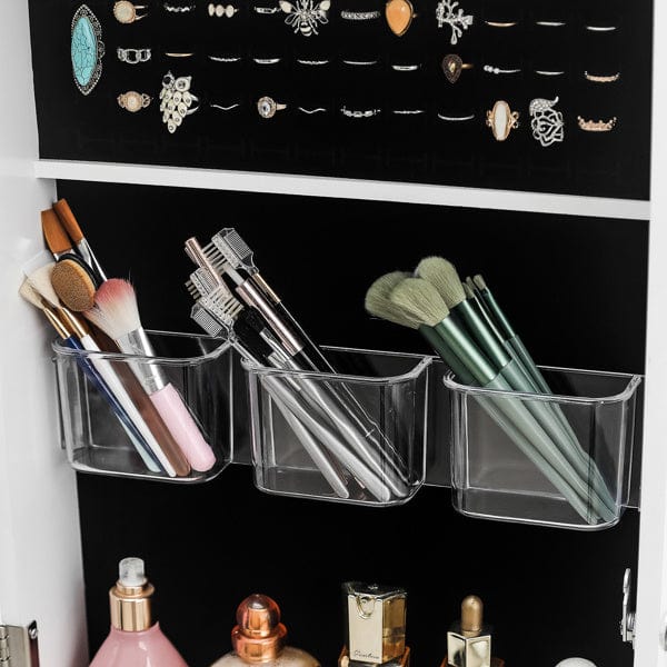 Tattoo Wall Mirror with 4-Layer & 3-Box Storage - Full-Length Hanging Mirror