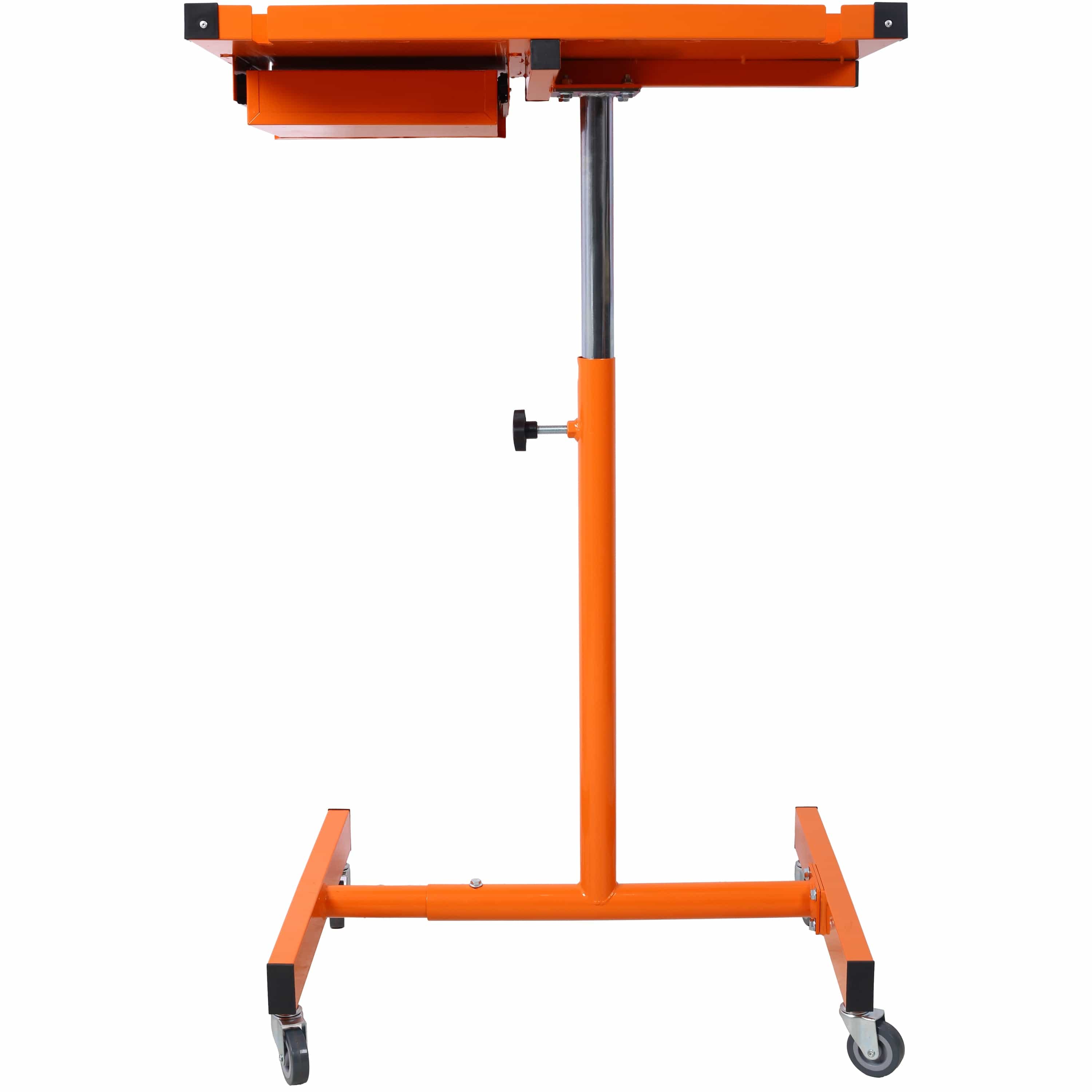 【USA】Adjustable Steel Tray with Drawer and Casters orange