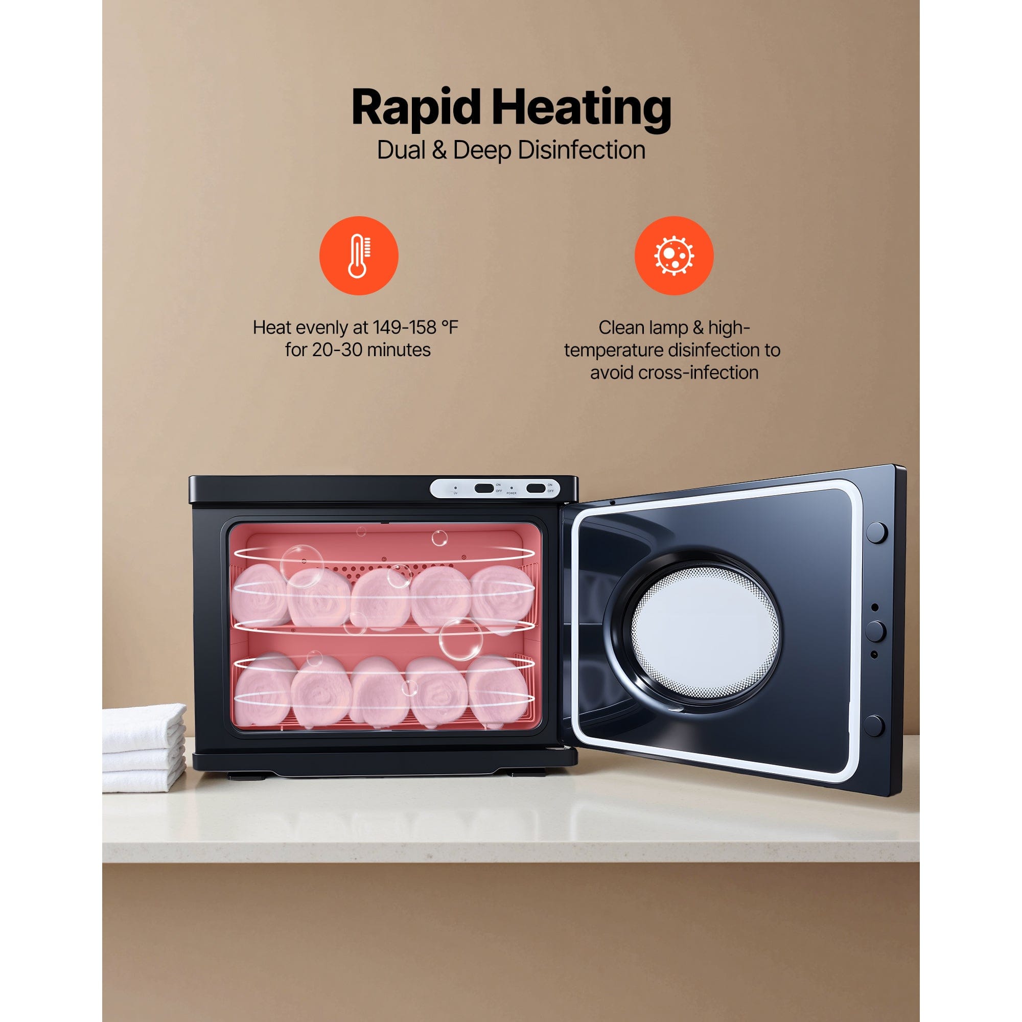 5 gal Professional Hot Towel Warmer Cabinet with See-Through Window