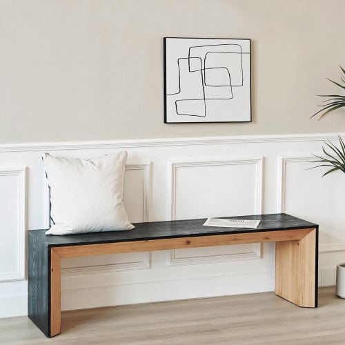 Modern Wooden Bench for Tattoo Studios – Multi-Colored Seating for Waiting Areas, Hallways & Client Zones