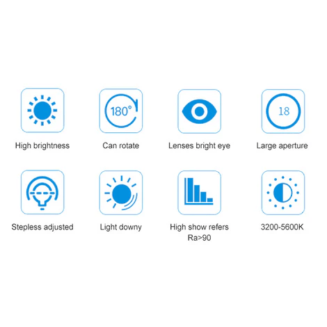 【CA】Tattoo Studio Floor LED Light, 18" High-CRI (RA>90)