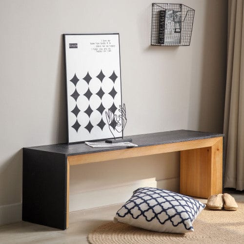 Modern Wooden Bench for Tattoo Studios – Multi-Colored Seating for Waiting Areas, Hallways & Client Zones