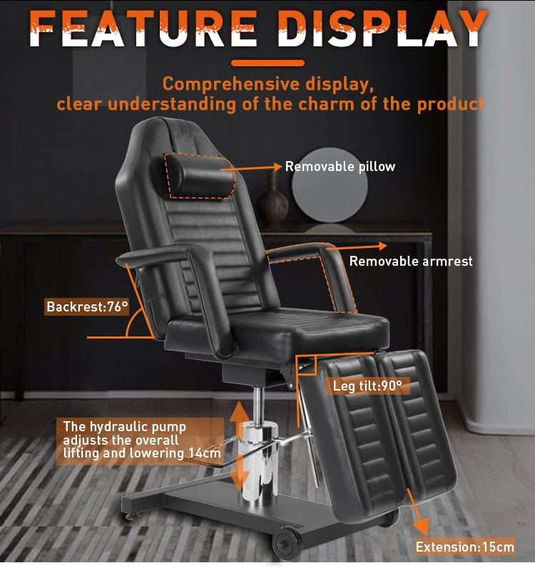 【USA】Hydraulic Adjustment, Simple Style Tattoo Client Chair TA-TC-22C