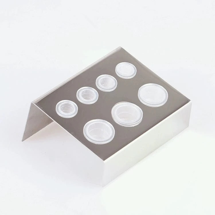Professional 7-Hole Stainless Steel Tattoo Ink Cup Holder