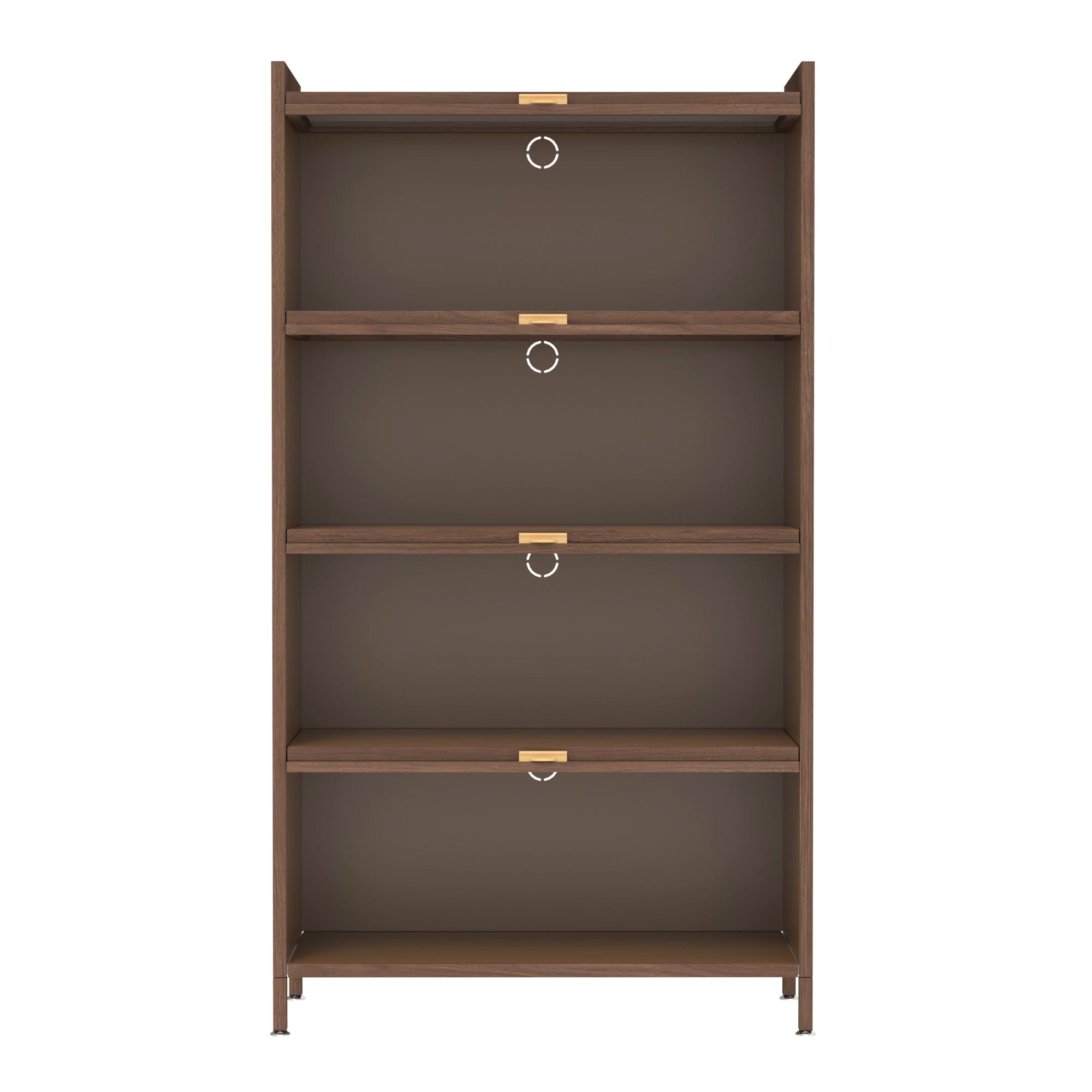 【USA】57" Metal Storage Cabinet for Tattoo Studios, 4 Flip Doors (Walnut)