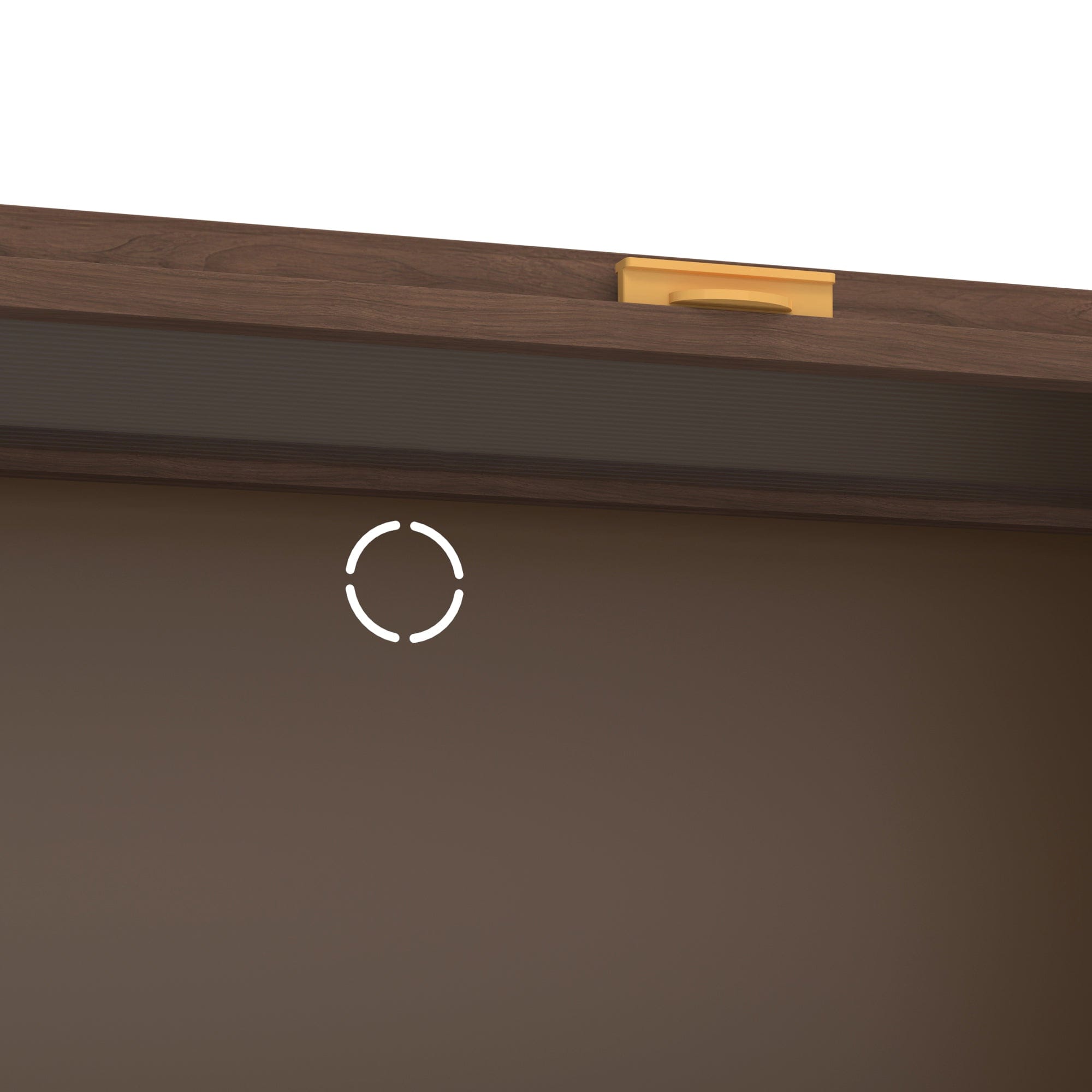 【USA】57" Metal Storage Cabinet for Tattoo Studios, 4 Flip Doors (Walnut)