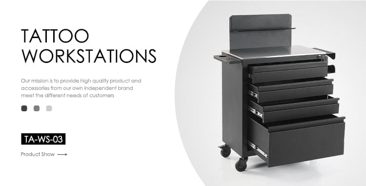 【Mexico】Tattoo Workstation Desk Table With 3 Drawer TA-WS-03