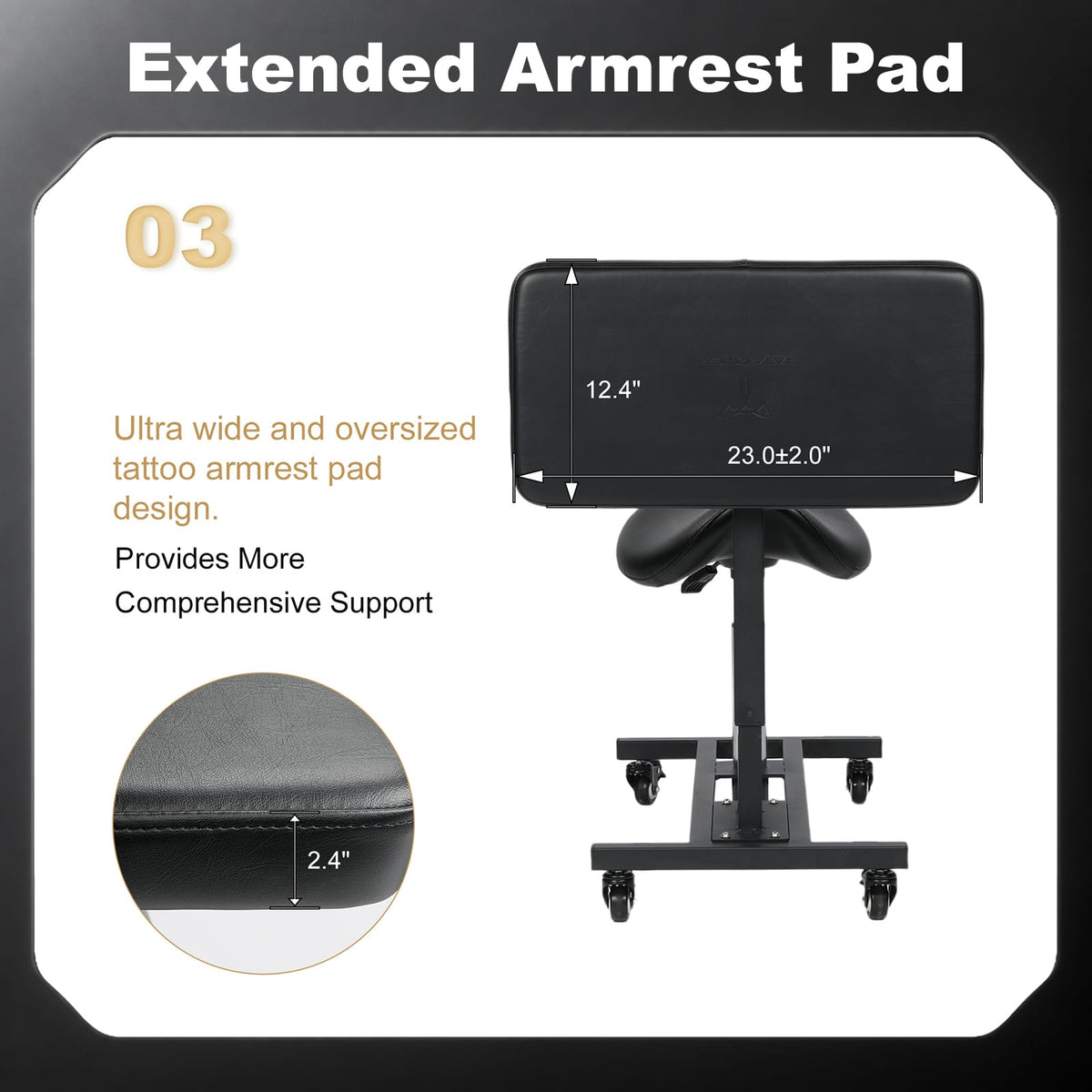 TATARTIST 2-in-1 Tattoo Armrest & Artist Stool TA-AM-81
