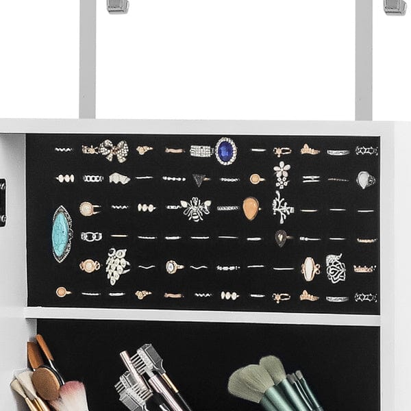 Tattoo Wall Mirror with 4-Layer & 3-Box Storage - Full-Length Hanging Mirror