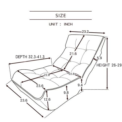 Reclining Tattoo Studio Client Chair – Adjustable Japanese-Style Lazy Sofa