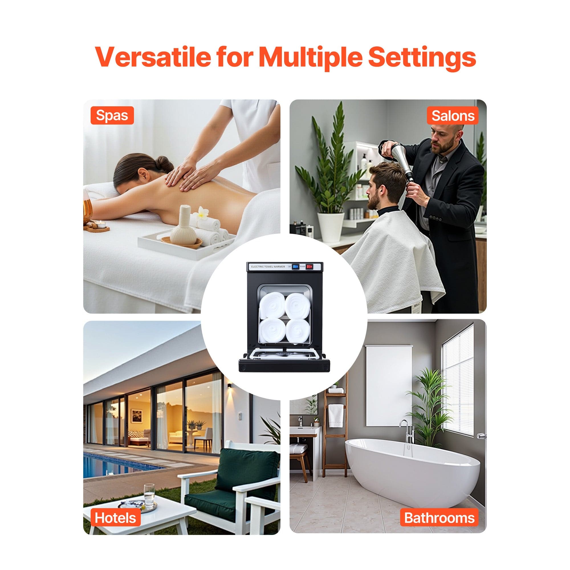 Compact Hot Towel Warmer Cabinet (1.1 Gal) Portable All-Round Heating