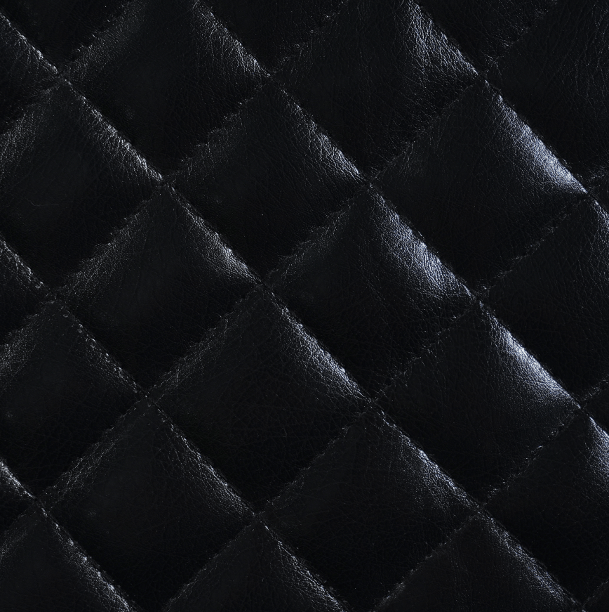 Black PU Leather Tattoo Studio Waiting Bench