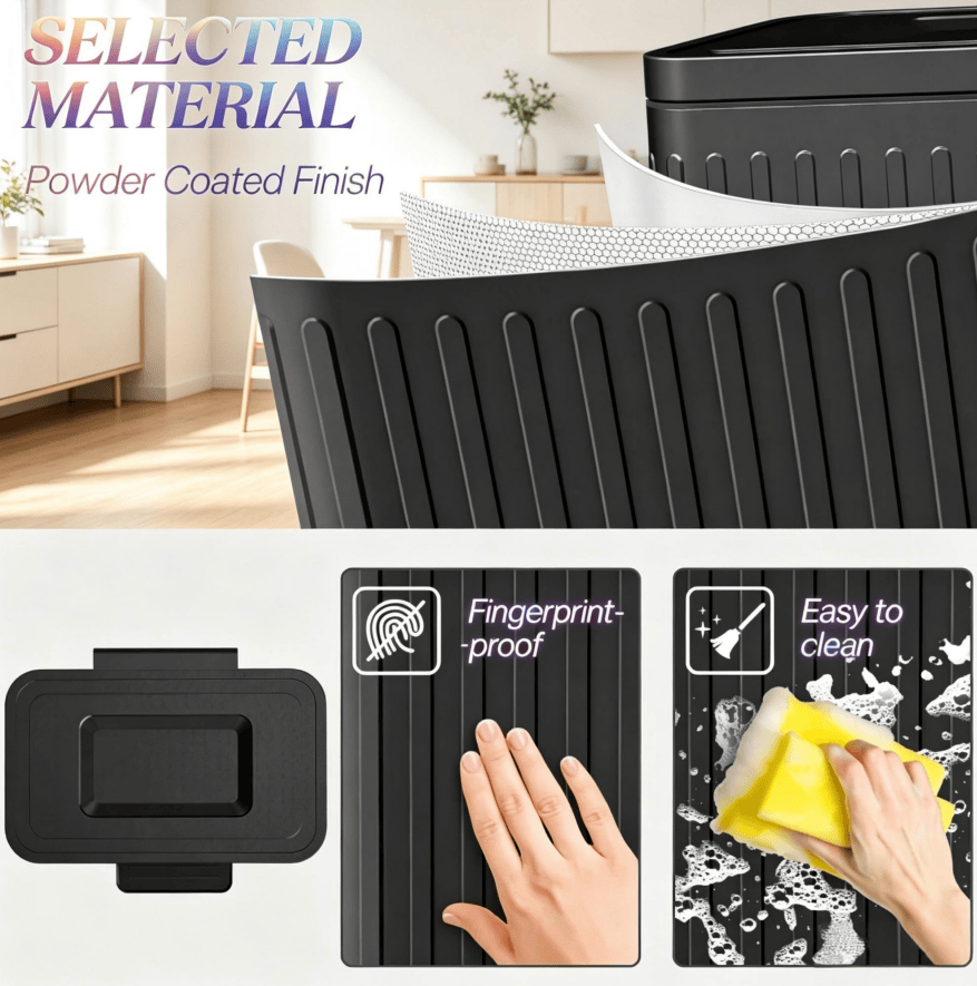 Dual-Compartment Tattoo Studio Step Trash Can, 10.6 Gal
